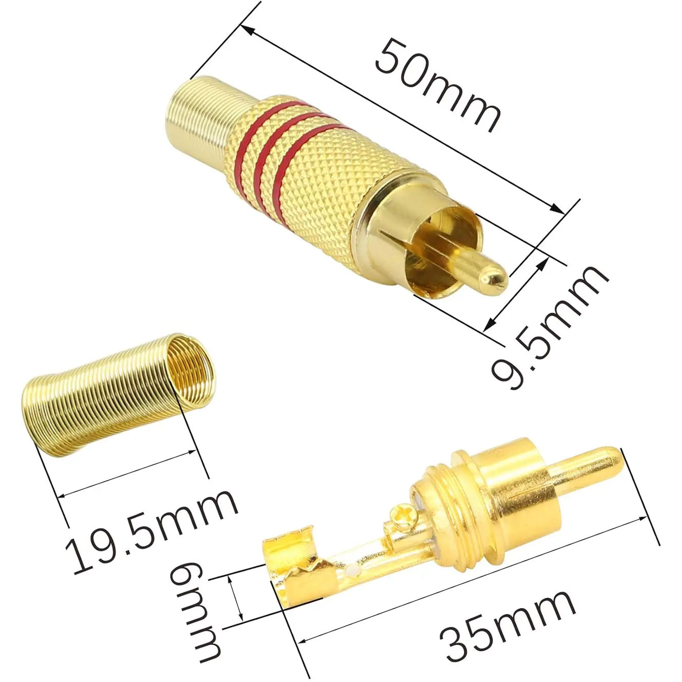4 connettori RCA placcati oro, - Audio Home Cinema recensione e prezzo